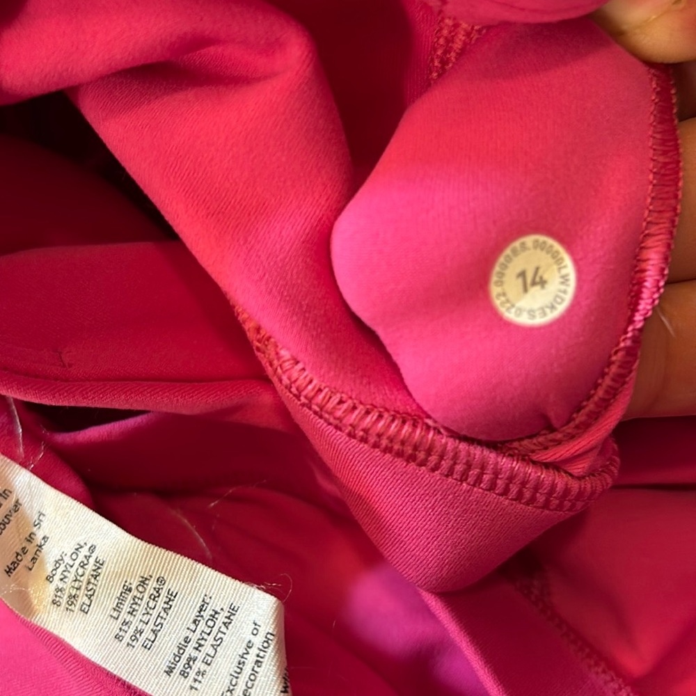 Lululemon Align Tank High Neck, Sonic Pink, Size 14 - Picture 5 of 5